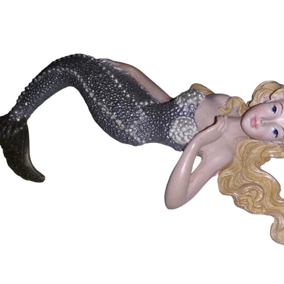 Kurt Adler Mermaid Sparkle Tail Ornament Silver/Gold Mermaid Hanging Ornament 5" - Picture 4 of 6